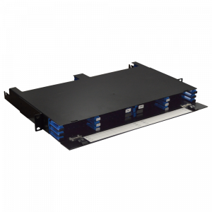 19" Enclosure for 12 MPO high-density cassettes, 1U, black